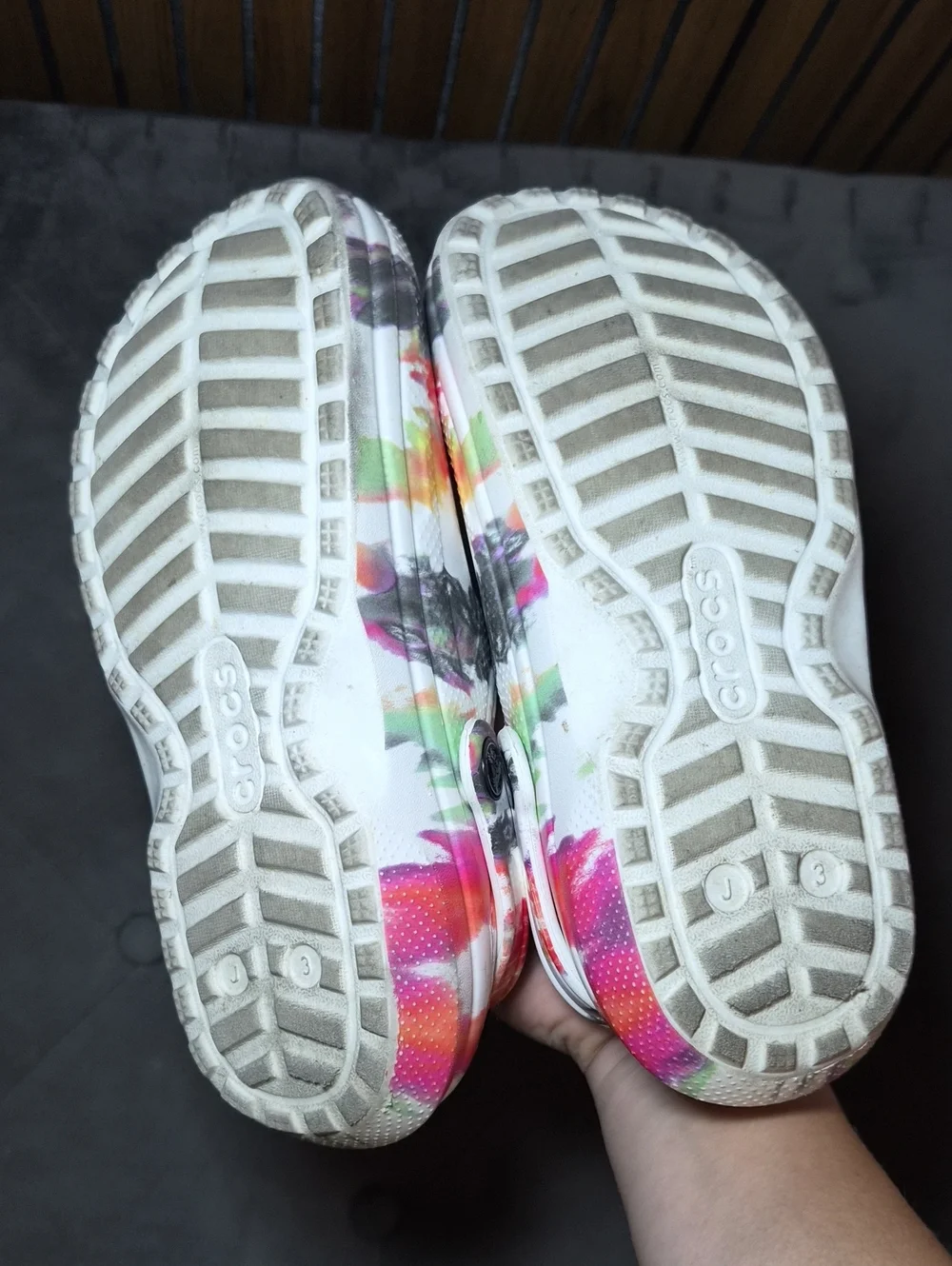 Kids Tie-Dye Clog Sandals - White Multicolor J 3